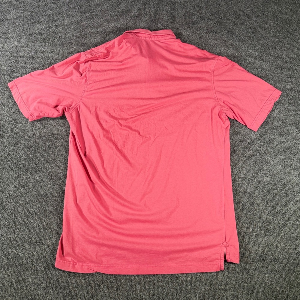 Johnnie-O Polo Shirt Mens Medium Pink Cotton Spandex Short Sleeve Golf M READ - Picture 2 of 7